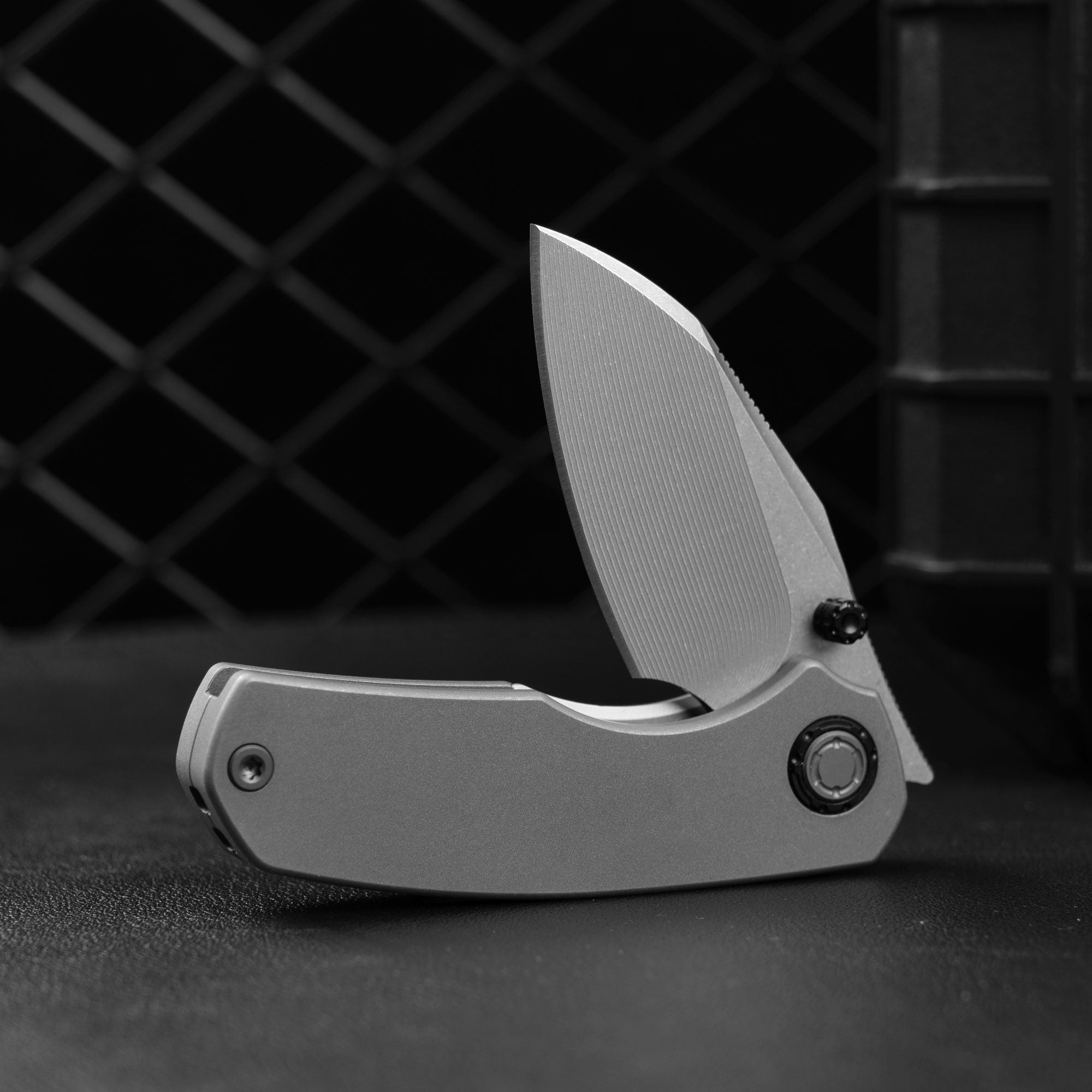 Mini Ti-Mastiff T074（ 2.36'' + Bohler M390 + Step milled+Titanium ）Folding Knife