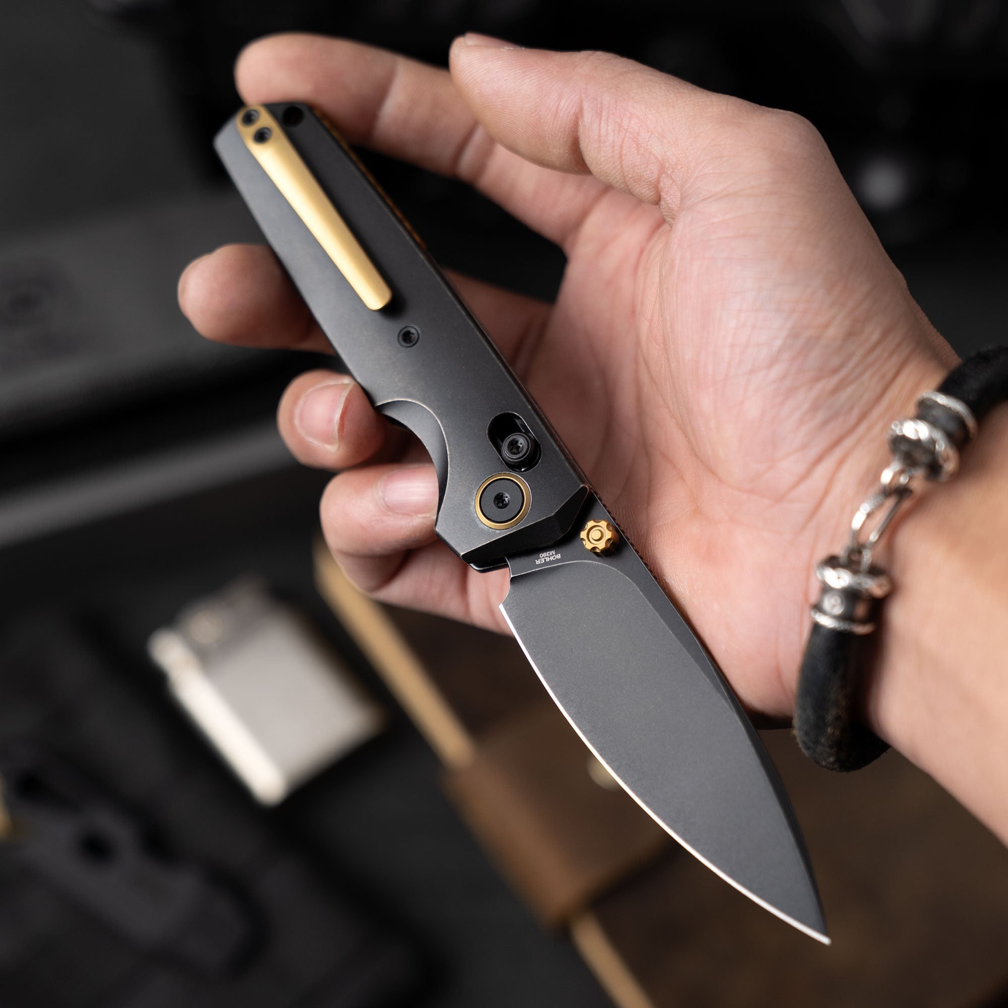 Ti-Aero T075 Folding Knife –（3.23"+Bohler M390 +Titanium）- OLITANS