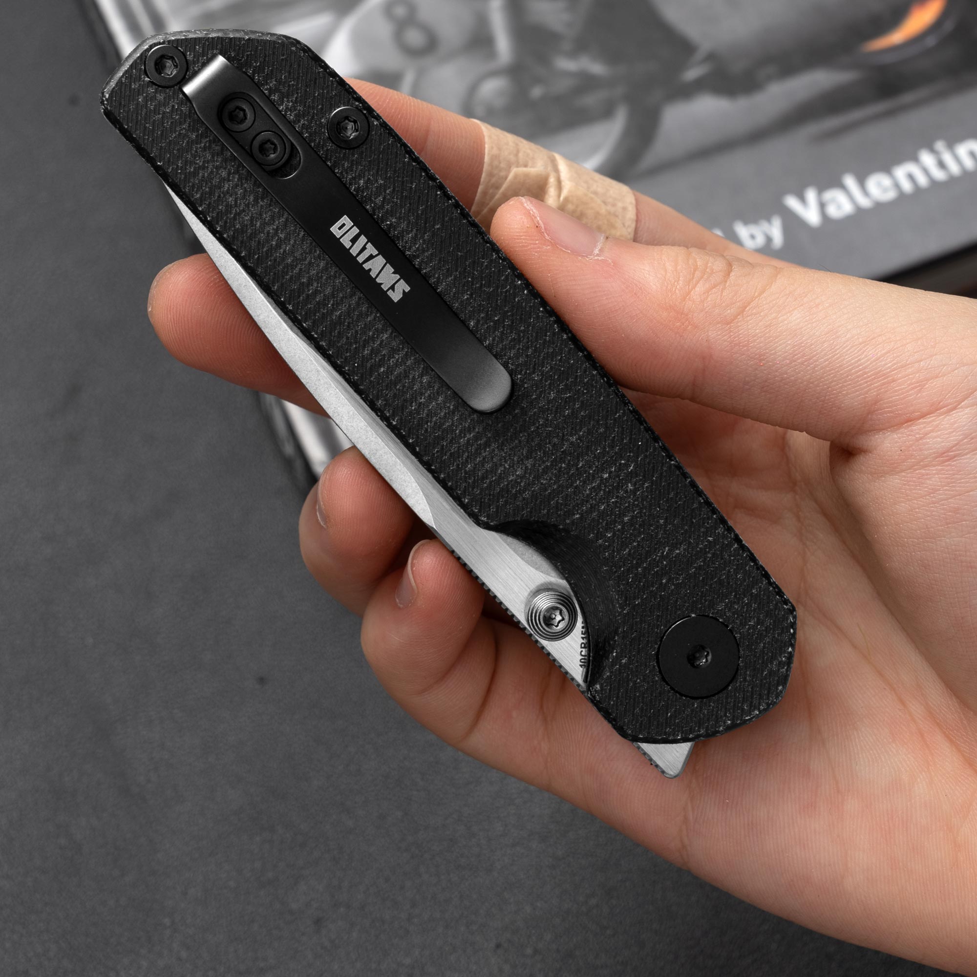 Lemon Shark G071（3.27"+10Cr15Mov+Black Micarta）-Liner Lock