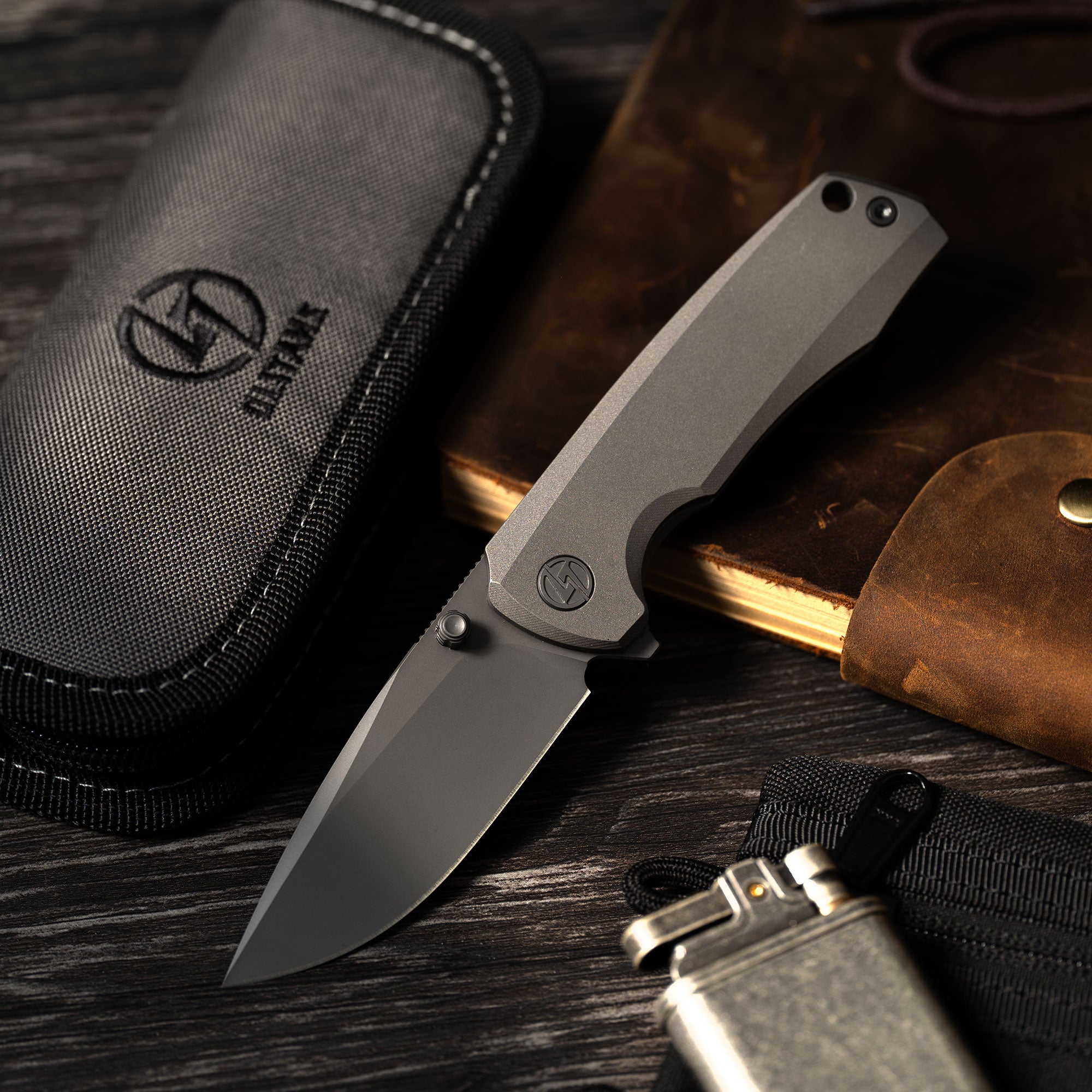 Ti-Bomber T065 Folding Knife –（2.95"+Bohler M390 +Titanium）-OLITANS