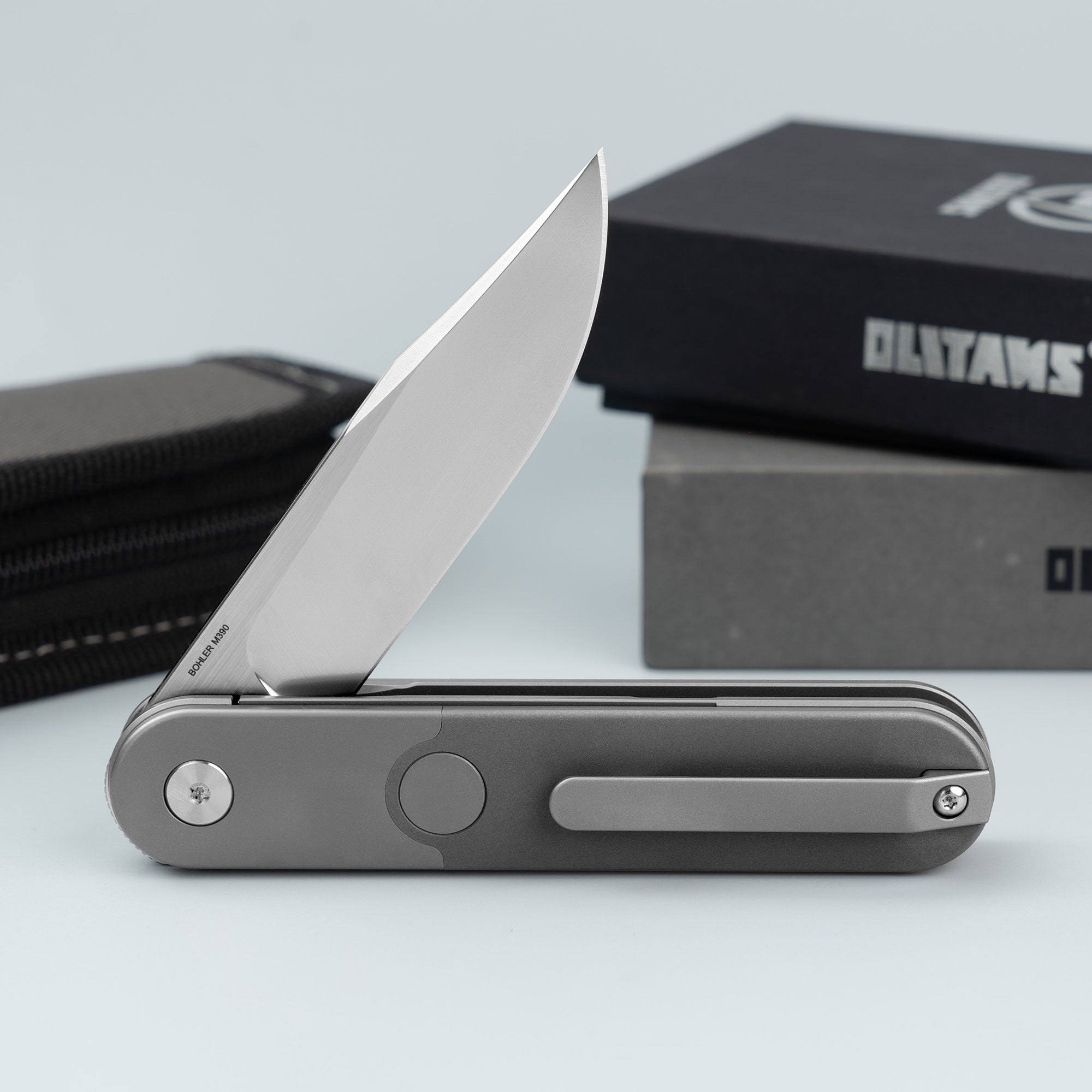 Rocket XL T081 (3.07''+M390+Titanium)-Liner Lock-Front Flipper-Stonewash