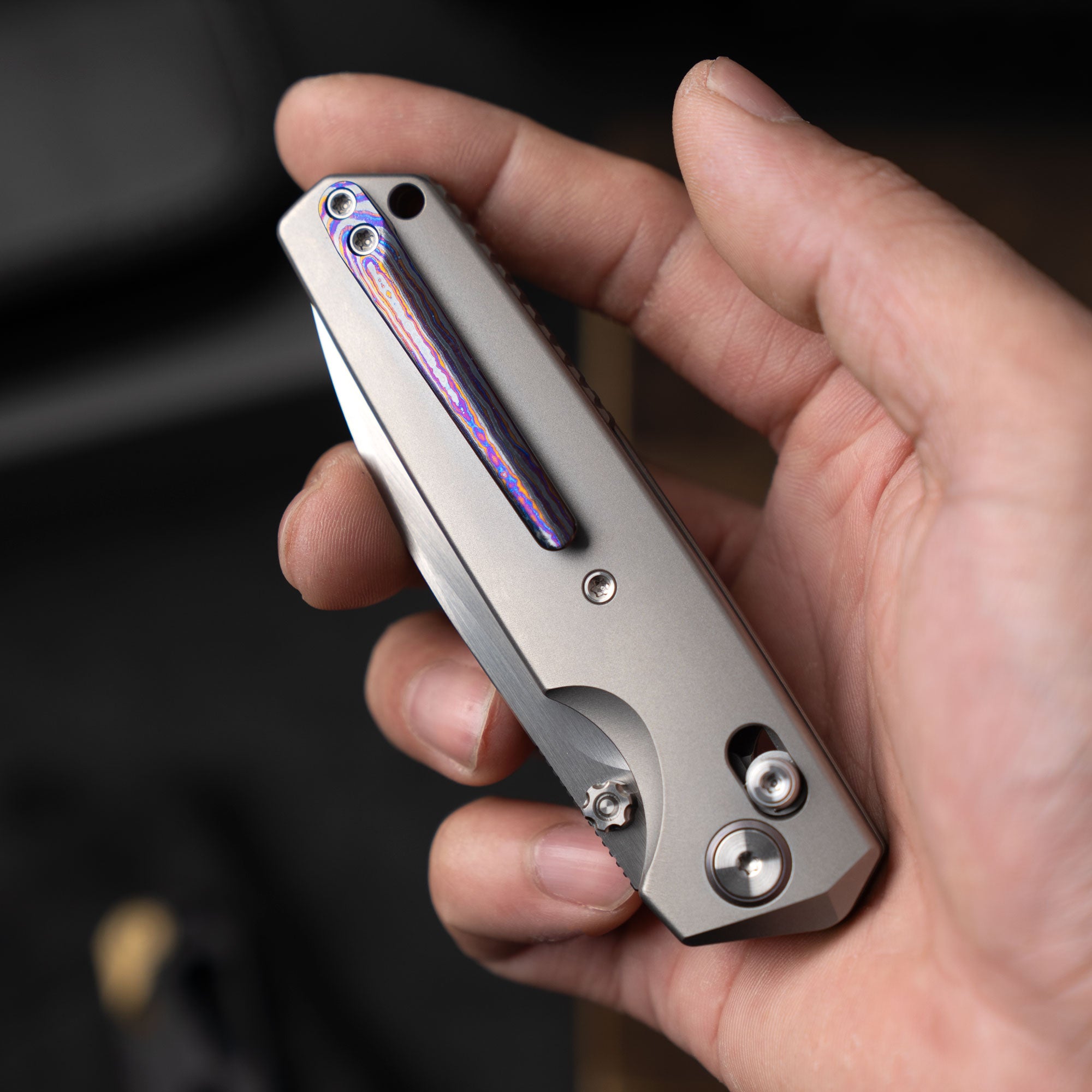 Ti-Aero T075 Folding Knife –（3.23"+Bohler M390 +Titanium）- OLITANS