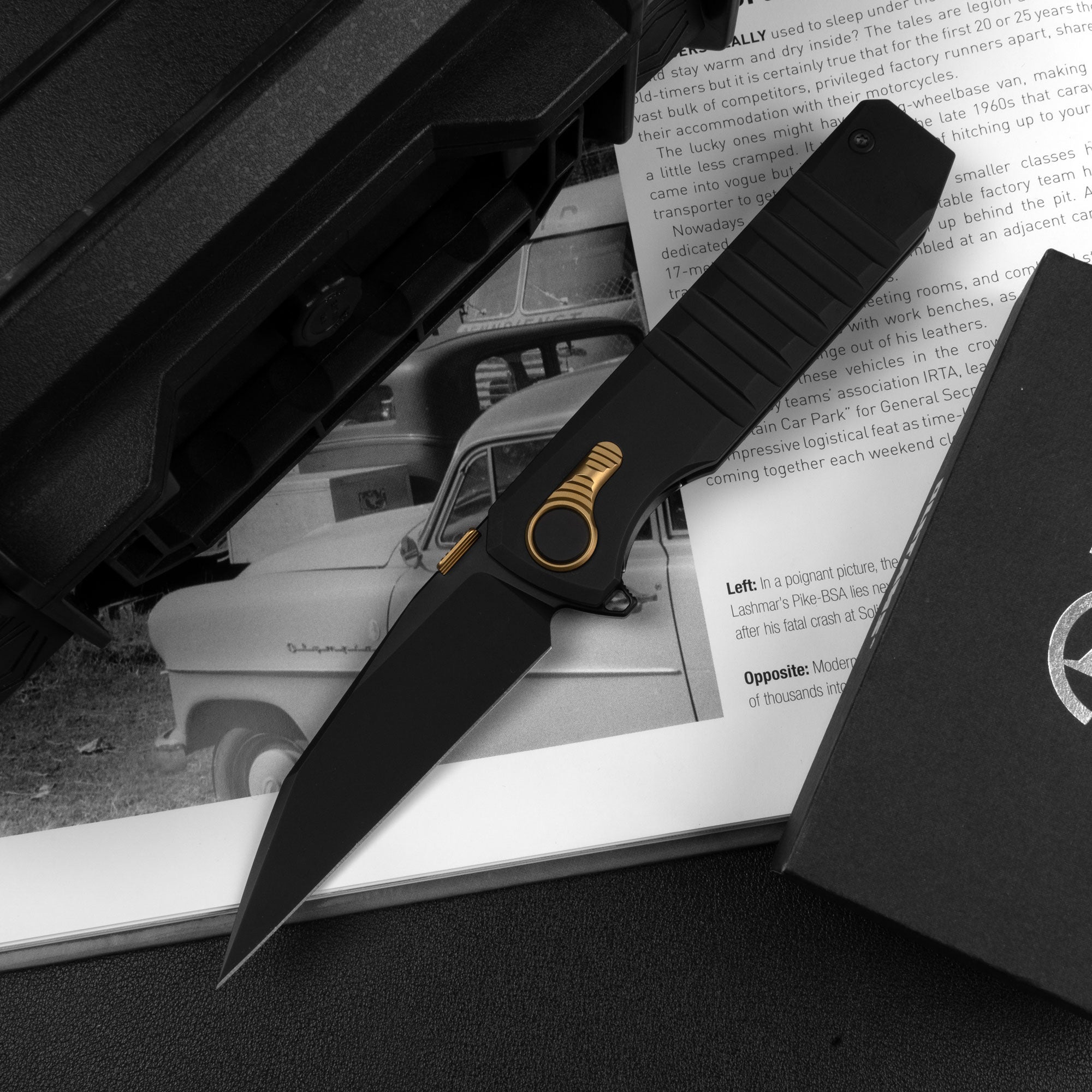 Hoopoe T082（3.42"+S45VN +Titanium）- Black PVD