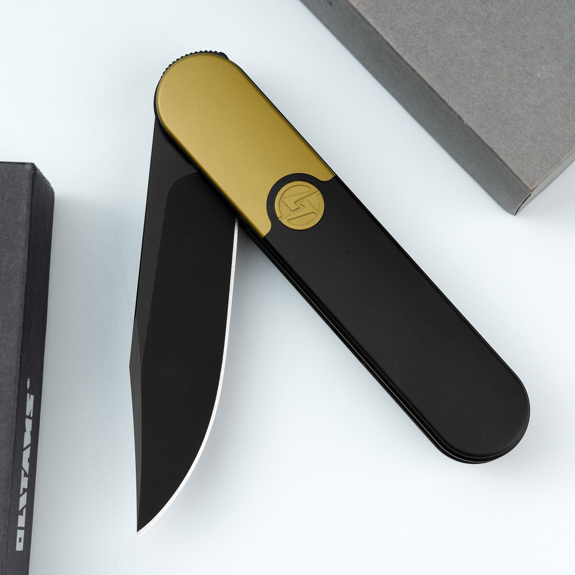 Rocket XL T081 (3.07''+M390+Titanium)-Liner Lock-Front Flipper-Black
