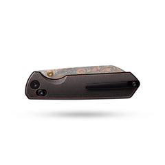 Imperial Penguin M060(3.35''+Damascus Steel & Copper+Red Copper)-Axis lock-thumb stud