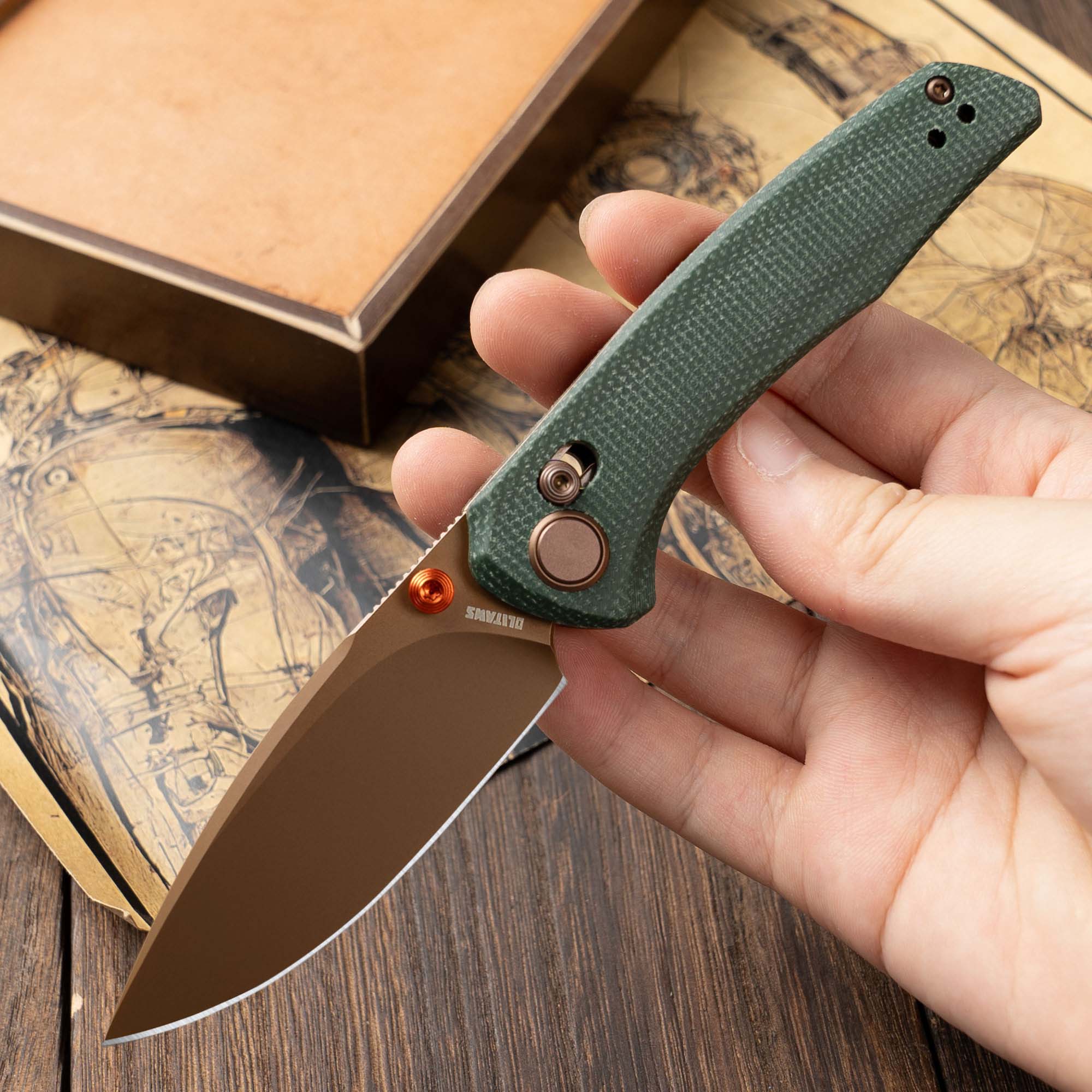 AVIS G079（2.83''+14C28N+Micarta）Crossbar Lock