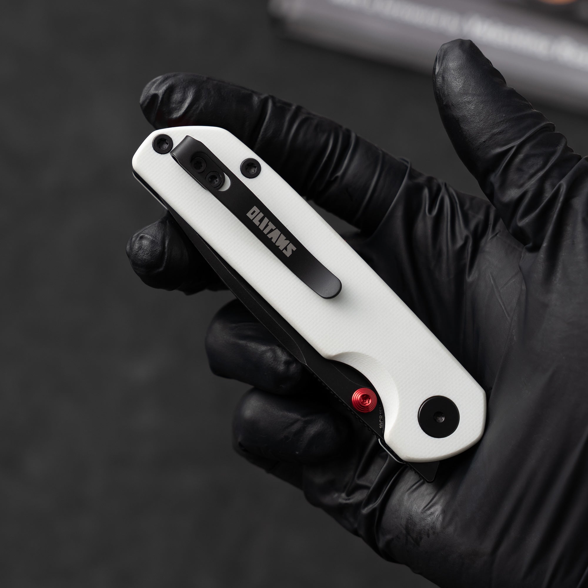 Lemon Shark G071（3.27"+10C15N+G10 Handle+Ti-coated）-Liner Lock-Front Flipper-Olitans