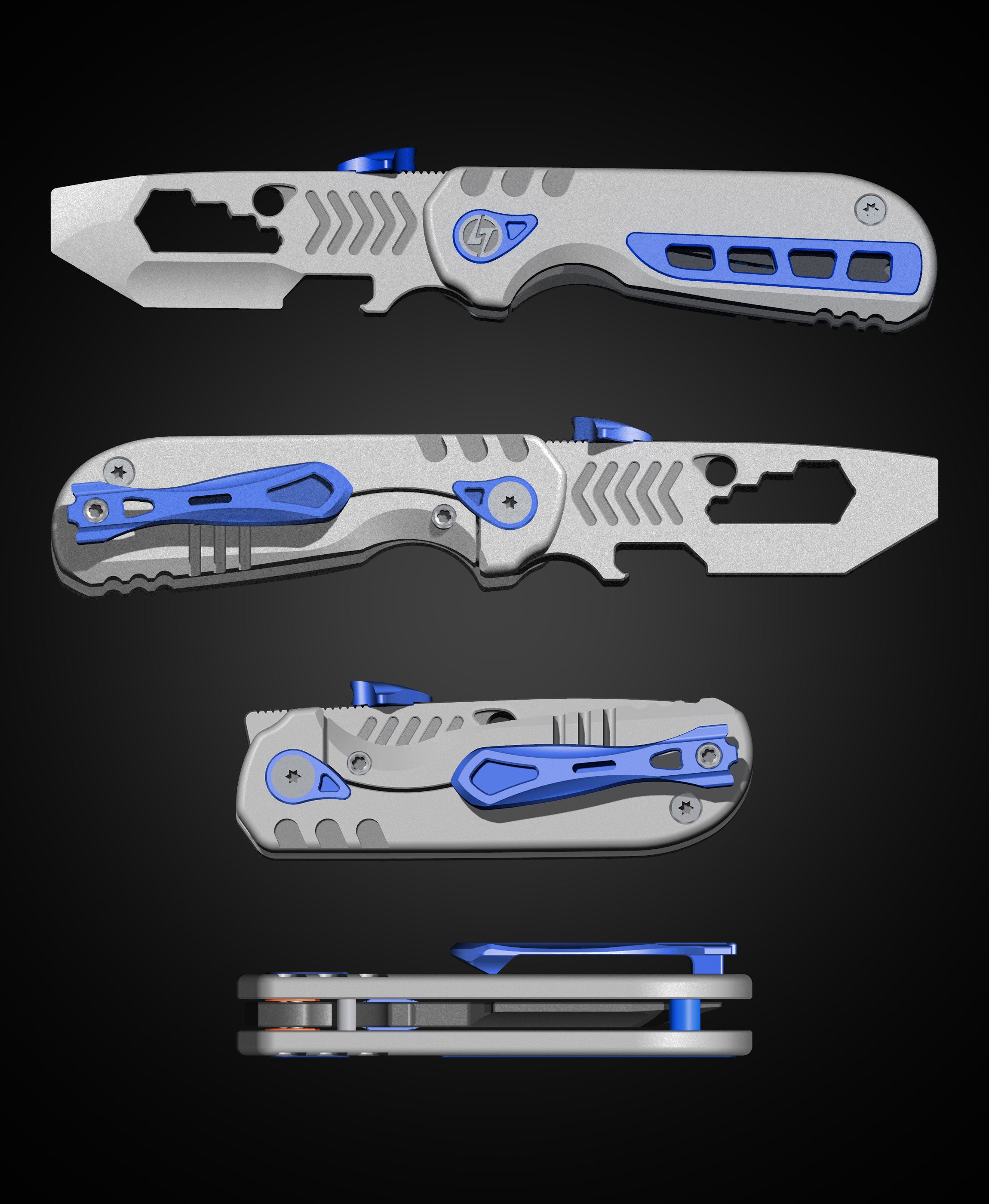 Serrated Shark™ T080 Folding EDC Pry Bar（Pre-sale order，order deadline is June 15th.）