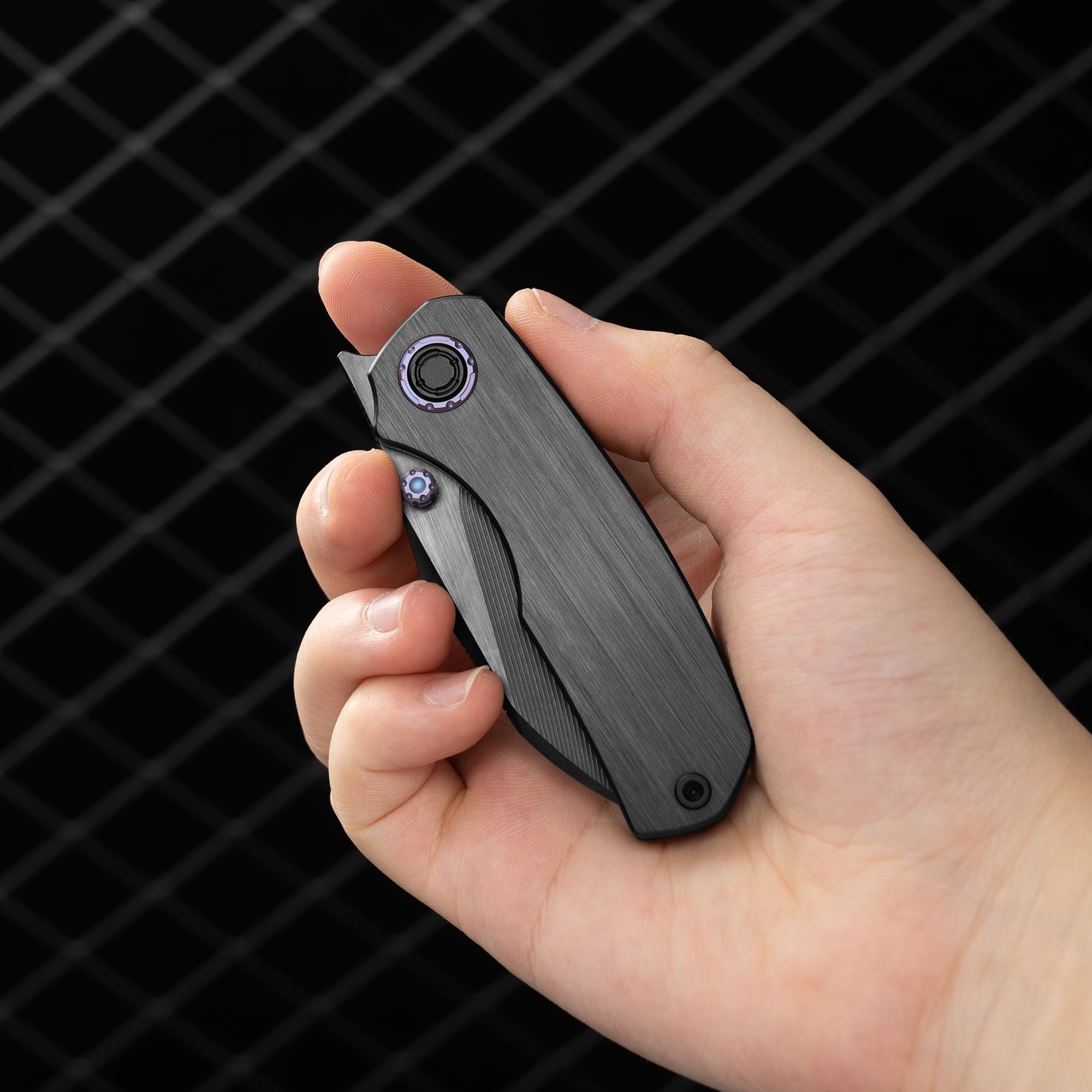 Mini Ti-Mastiff T074（ 2.36'' + Bohler M390 + Step milled+Titanium ）Folding Knife