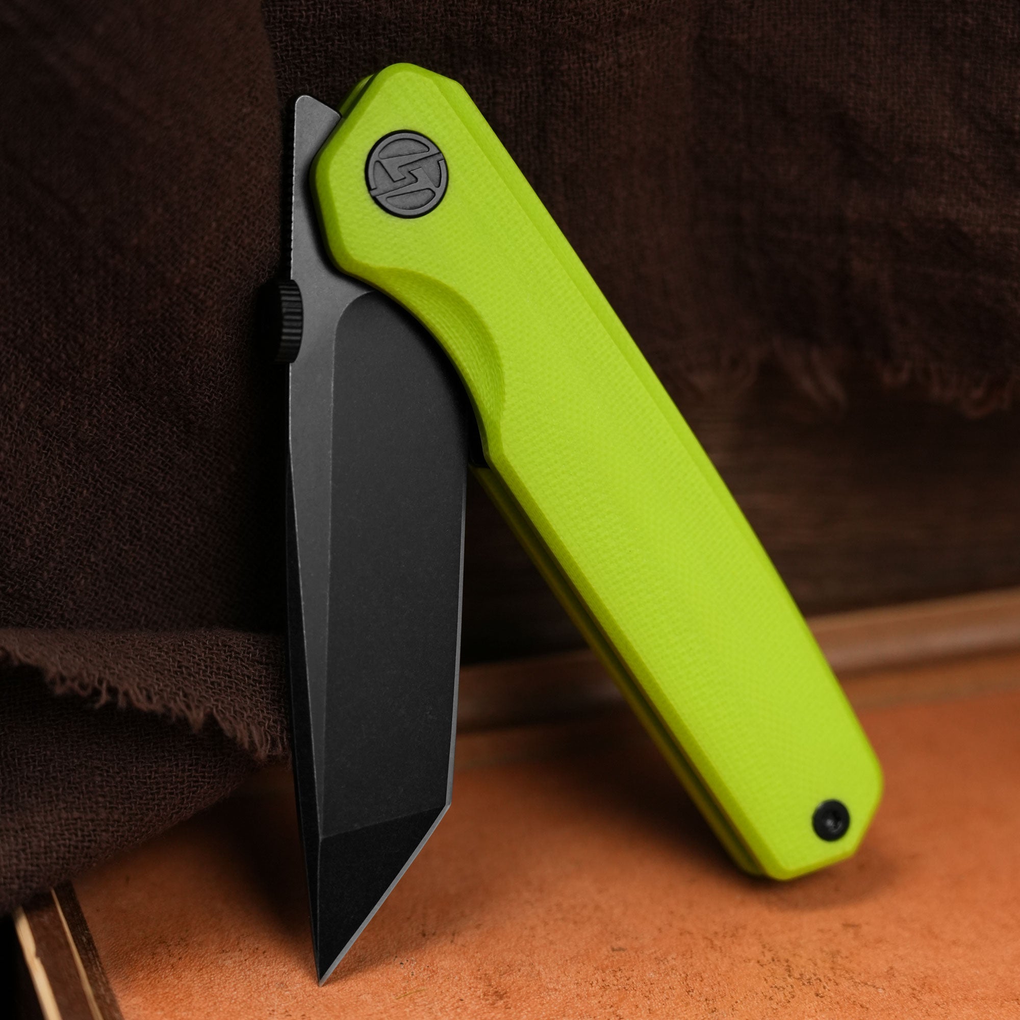 Stealth II G084 (3.22''+10Cr15MoV+Neon Green G10+PVD)