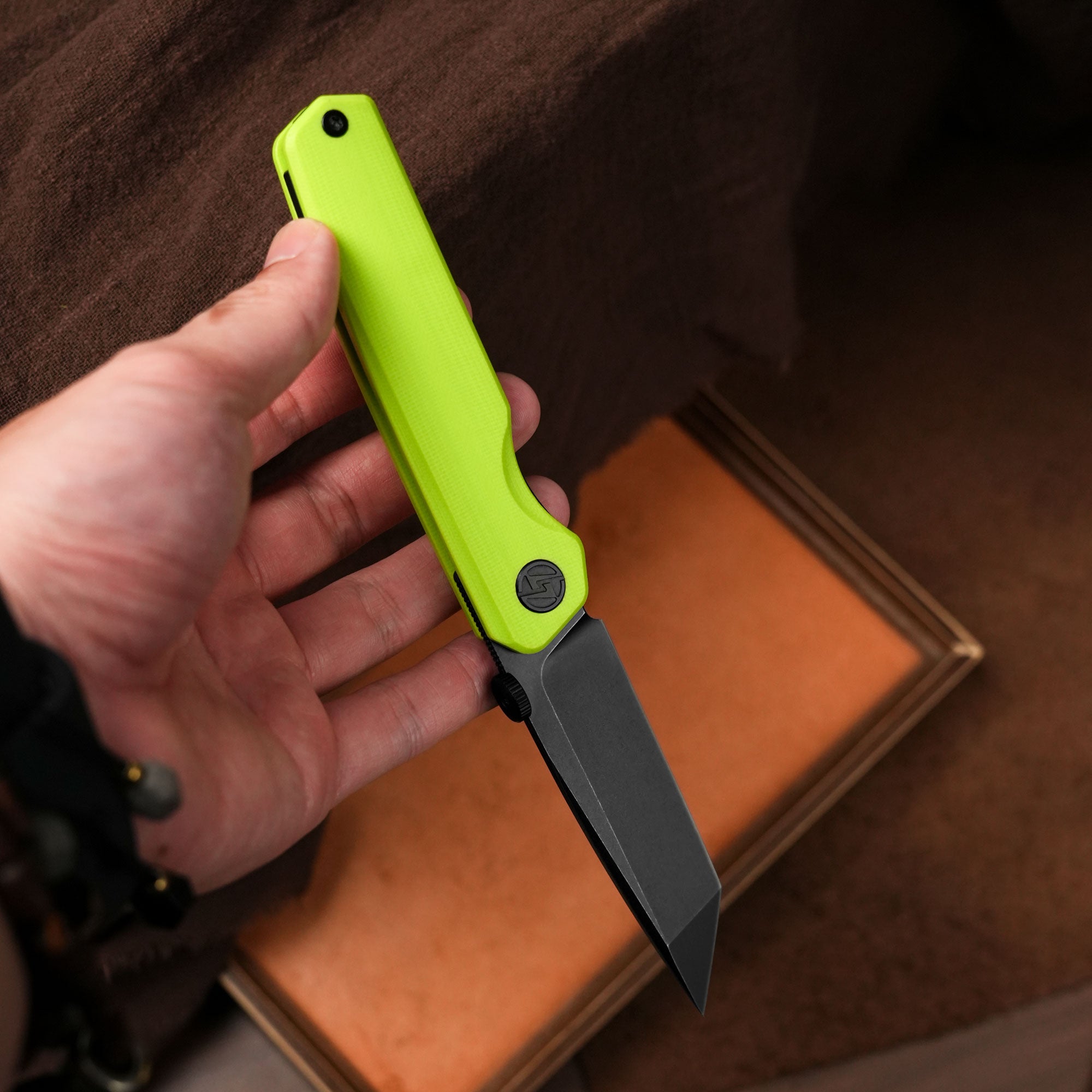 Stealth II G084 (3.22''+10Cr15MoV+Neon Green G10+PVD)