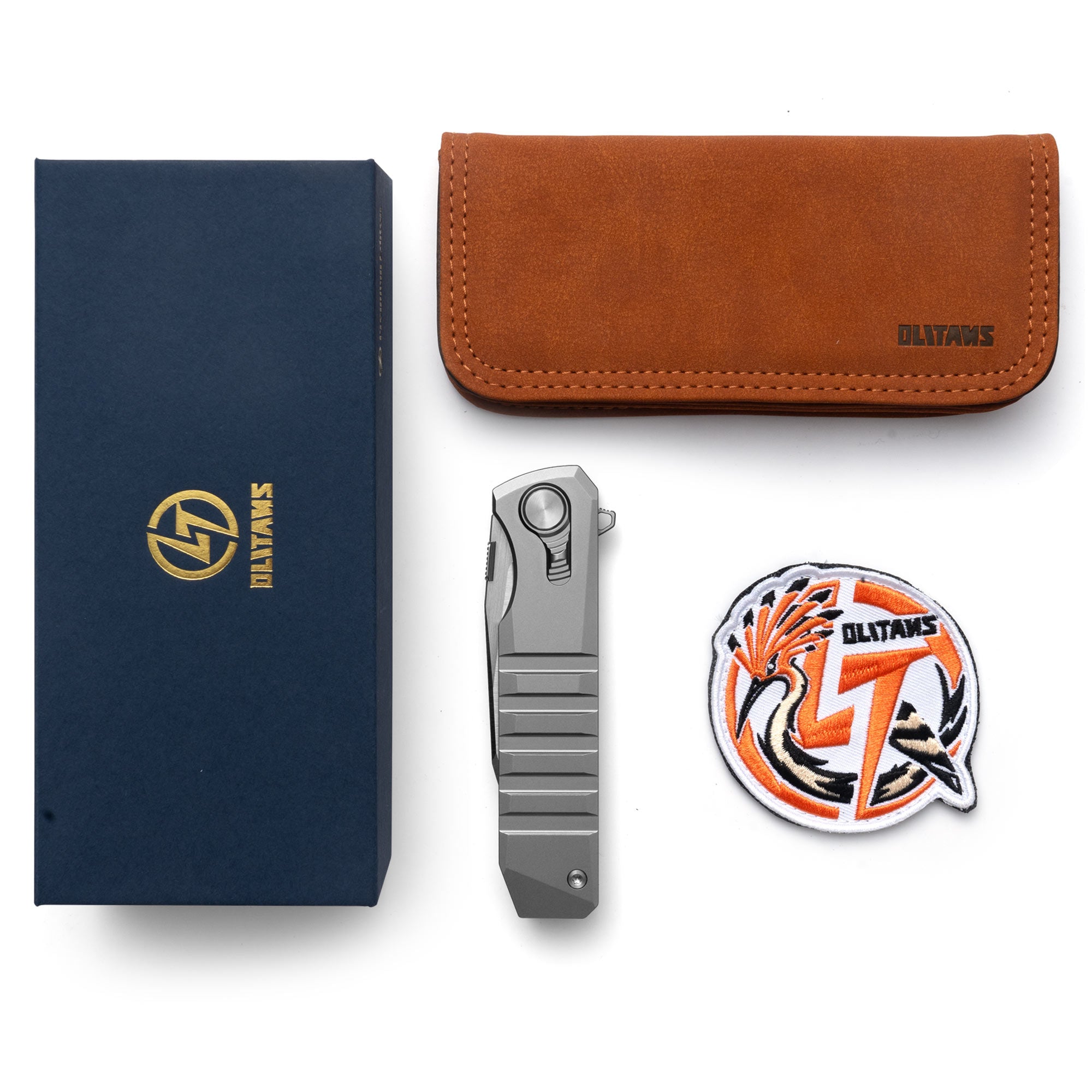 Hoopoe T082（3.42"+S45VN + Silver Titanium）- Vertical Hand Satin