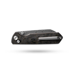 Imperial Penguin M060(3.35''+Damascus+Carbon fibre)-Axis lock-thumb stud