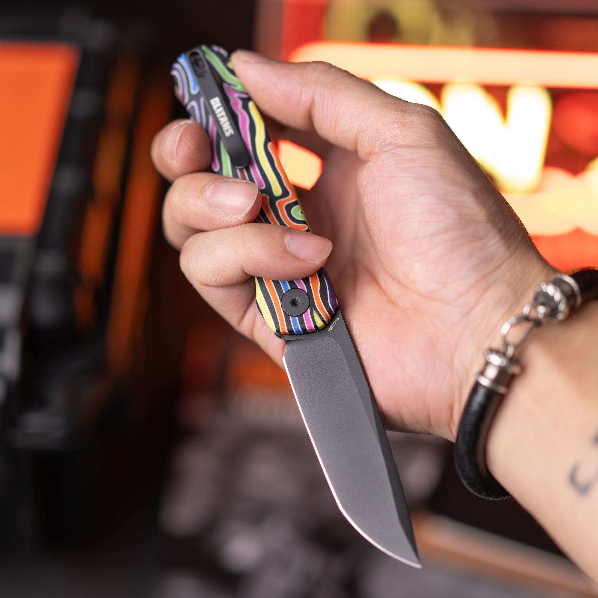 Stealth G047（3.07'' +14C28N +G10）Liner Lock-Front Flipper