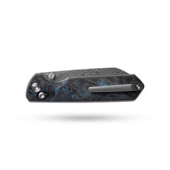 Imperial Penguin M060(3.35''+Damascus+Carbon fibre)-Axis lock-thumb stud