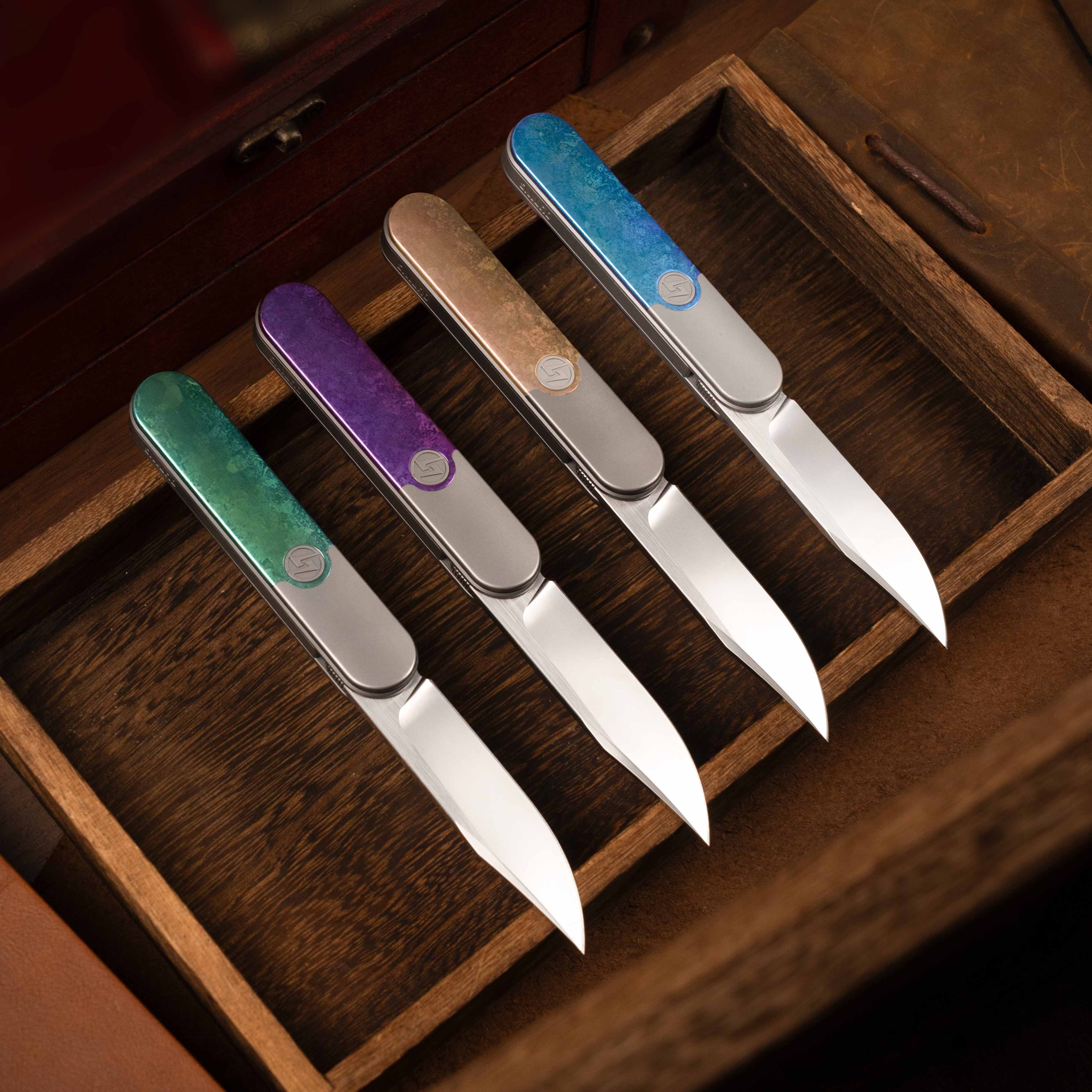 Rocket XL T081 (3.07''+M390+Purple Crystallized Titanium)-Liner Lock-Front Flipper