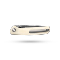 Gecko M070-DS Folding Knife(3.07''+Damascus+Cow bone)-Liner Lock-thumb stud-OLITANS