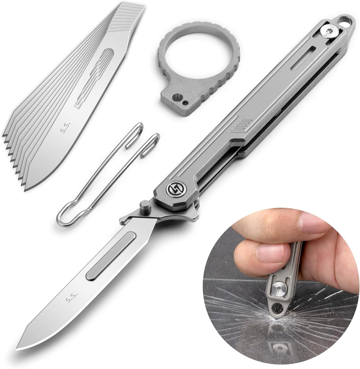 T022 Titanium Alloy Pocket Knife Folding-Olitans