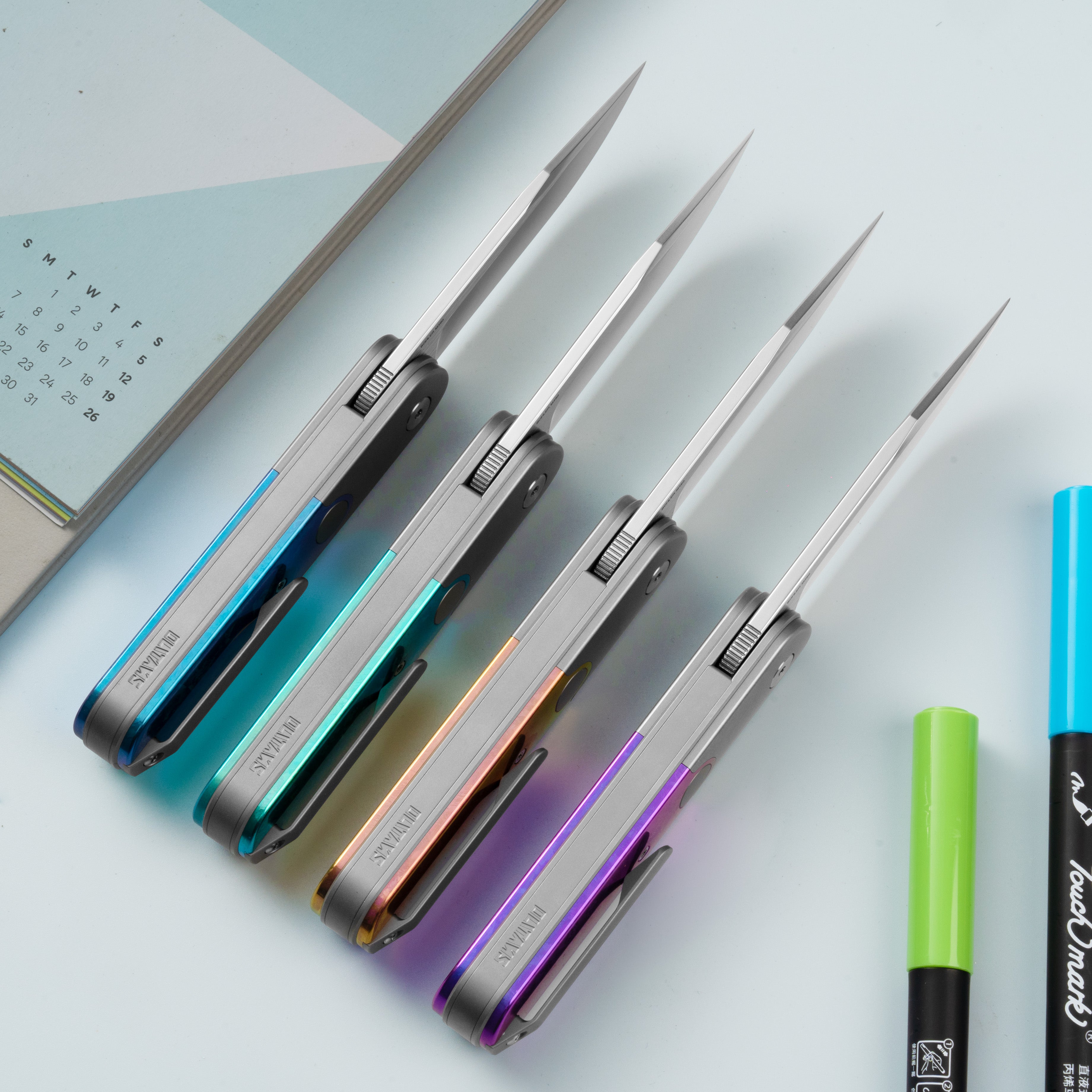 Rocket XL T081 (3.07''+M390+Purple Crystallized Titanium)-Liner Lock-Front Flipper