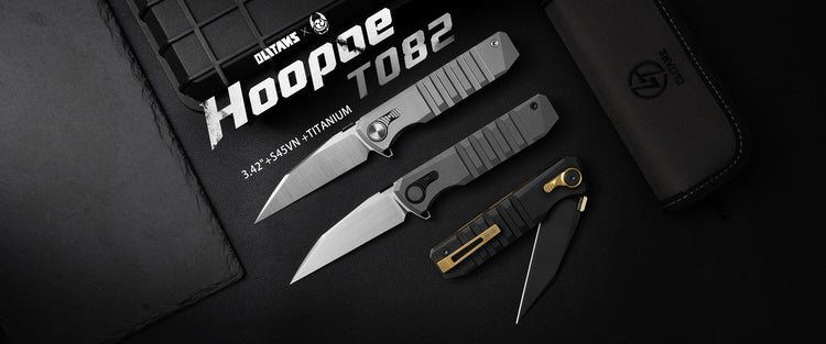 Hoopoe T082（3.42"+S45VN + Silver Titanium）- Horizontal Hand Satin