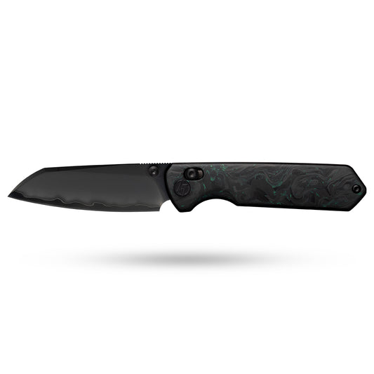 Imperial Penguin M060(3.35''+DLC-SLD Magic+Green Carbon fibre)-Axis lock-thumb stud（Restock in October）