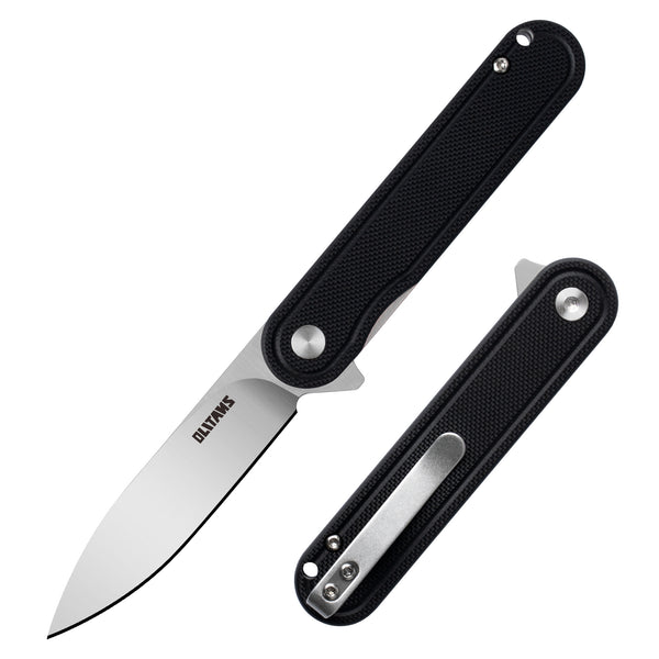 G040 Pocket Knife 2.75'' D2 Blade + G10 Handle - Liner Lock - Flipper