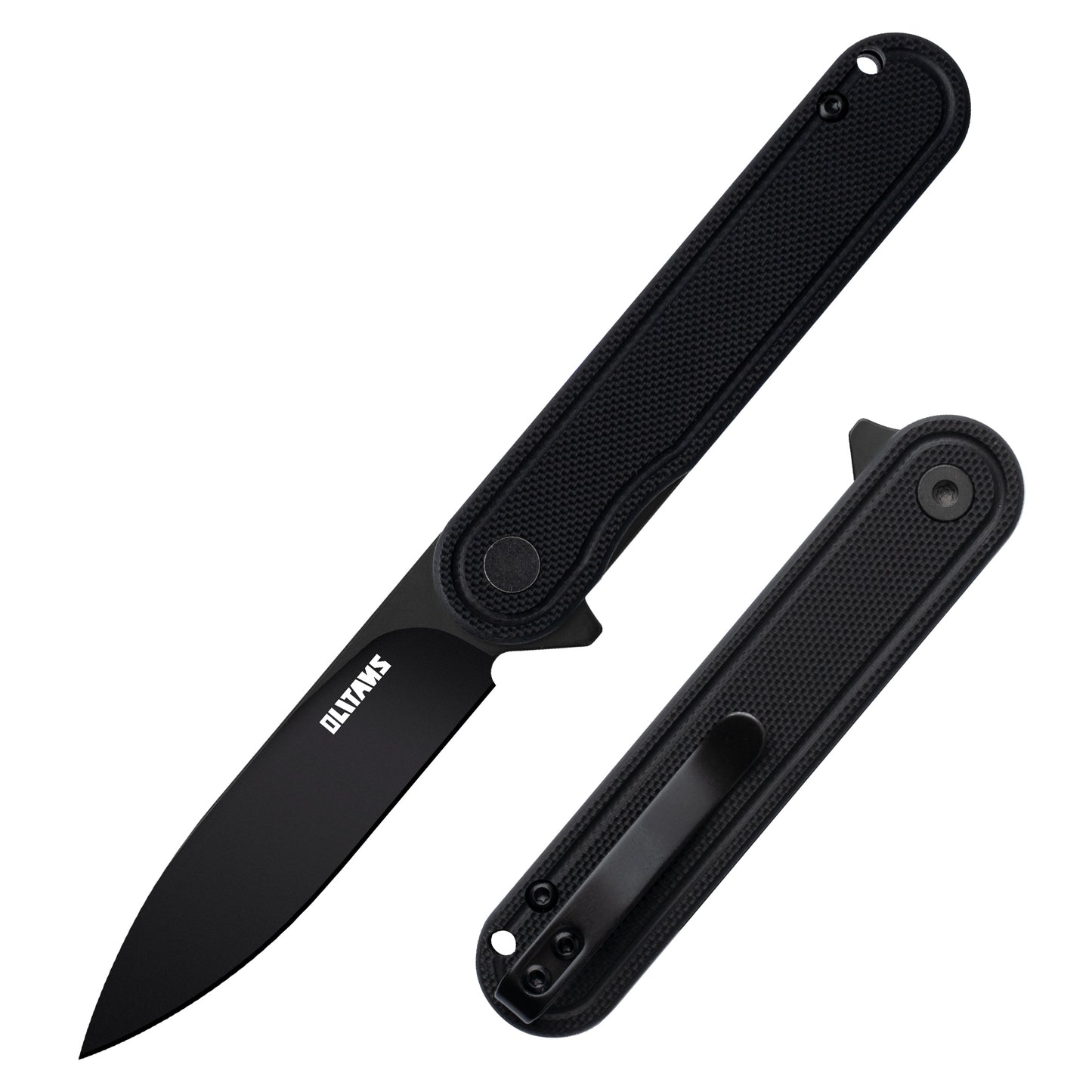 OLITANS G040 Pocket Knife , 2.75'' D2 Steel Blade G10 handle, Small EDC Knife with Pocket Clip for Men Women, Mini folding Camping knife  2.1oz