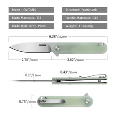 Rocket G040- (2.75''+D2+G10)-Liner Lock-Flipper-OLITANS