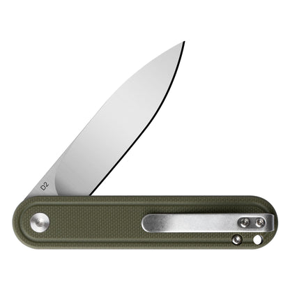 OLITANS G040 Pocket Knife , 2.75'' D2 Steel Blade G10 handle, Small EDC Knife with Pocket Clip for Men Women, Mini folding Camping knife  2.1oz