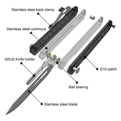 G046 Mecha Folding Sacalpel Knife G10 handle suitable for #24 & #60 Blade