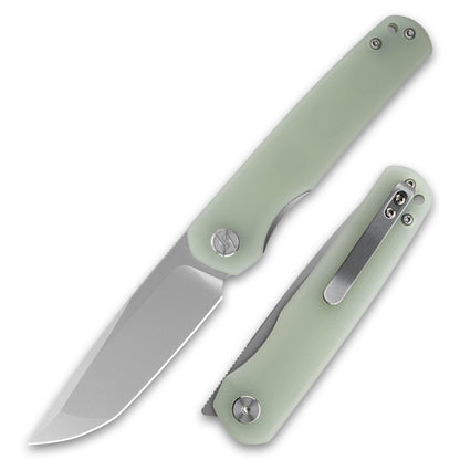 OLITANS- Liner lock (3.0" 14C28N Blade & G10 Handle) - Front Flipper Pocket Knife