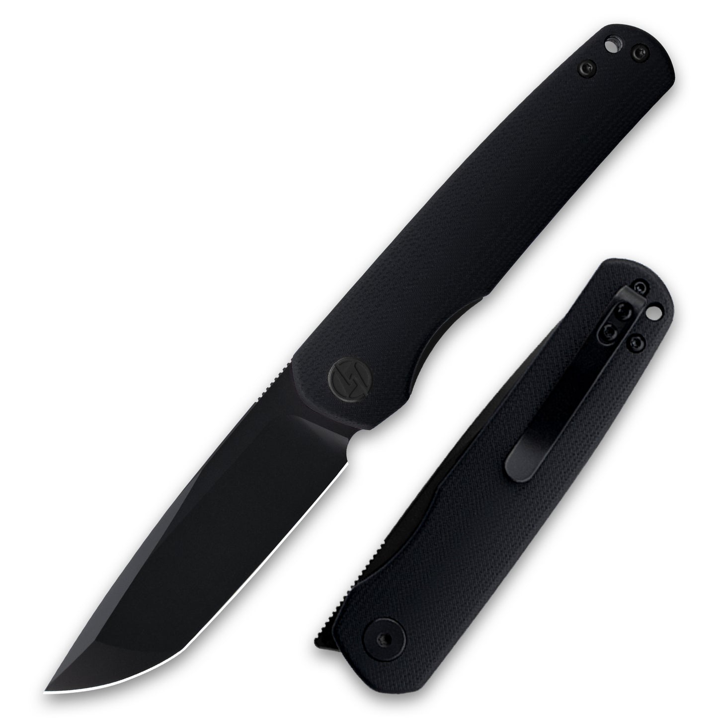 G047 Front Flipper Folding Knife 3.0" Sandvik 14C28N Blade White G10 Handle Camping Pocket Knife With Deep Carry Clip Outdoor EDC