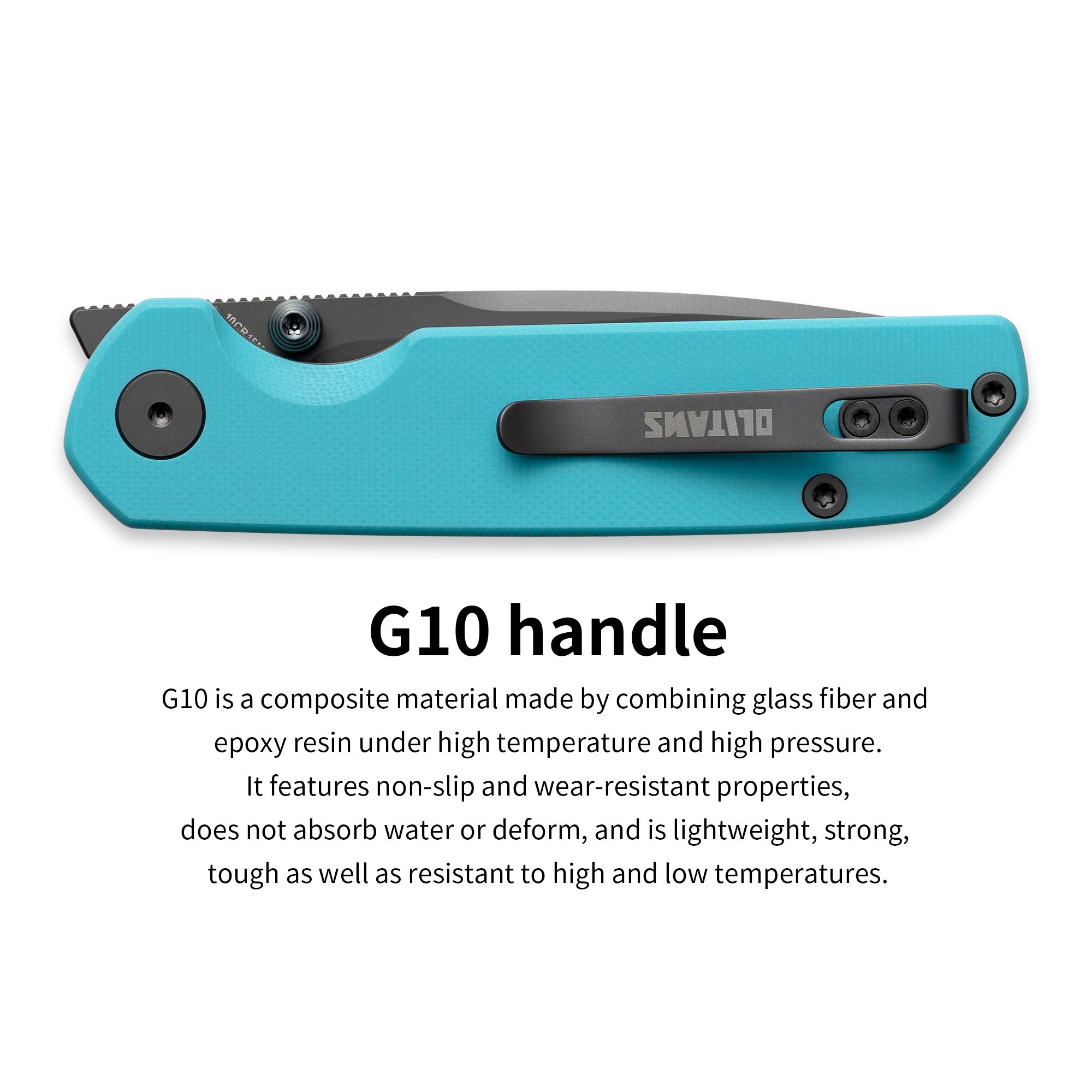 Lemon Shark G071（3.27"+10C15N+G10 Handle+Ti-coated）-Liner Lock-Front Flipper-Olitans