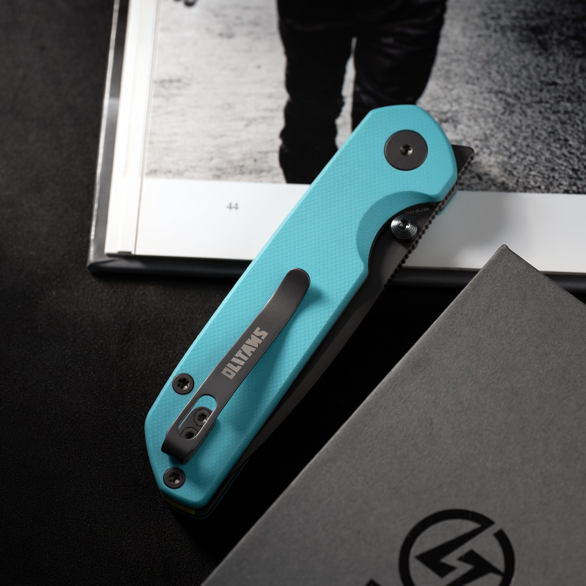 Lemon Shark G071（3.27"+10C15N+G10 Handle+Ti-coated）-Liner Lock-Front Flipper-Olitans