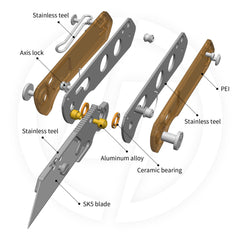 Adélie Penguins G076 Utility Knife (2.68"+SK5 Blade+G10）Blade x10