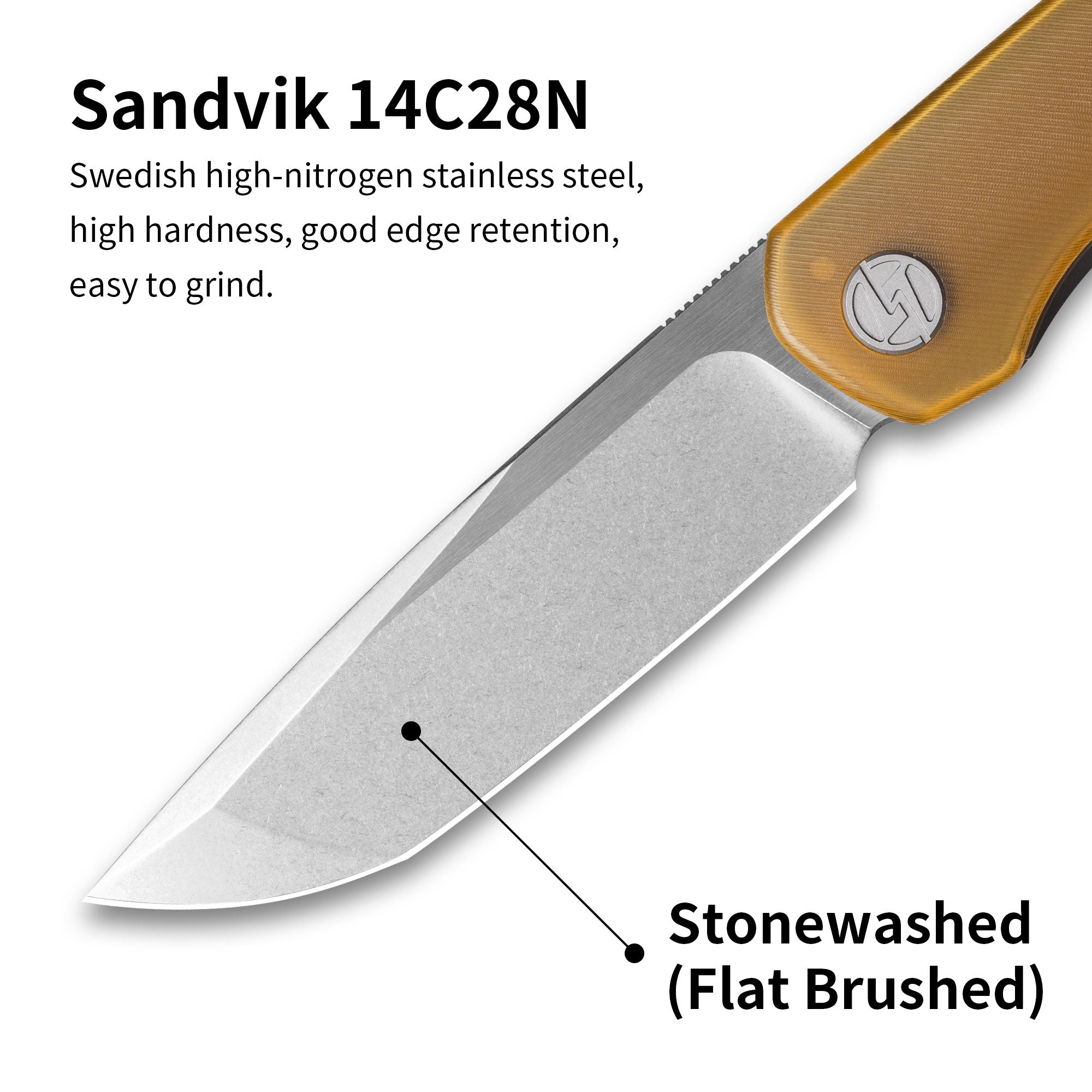 Stealth G047（3.07'' +14C28N +G10）Liner Lock-Front Flipper