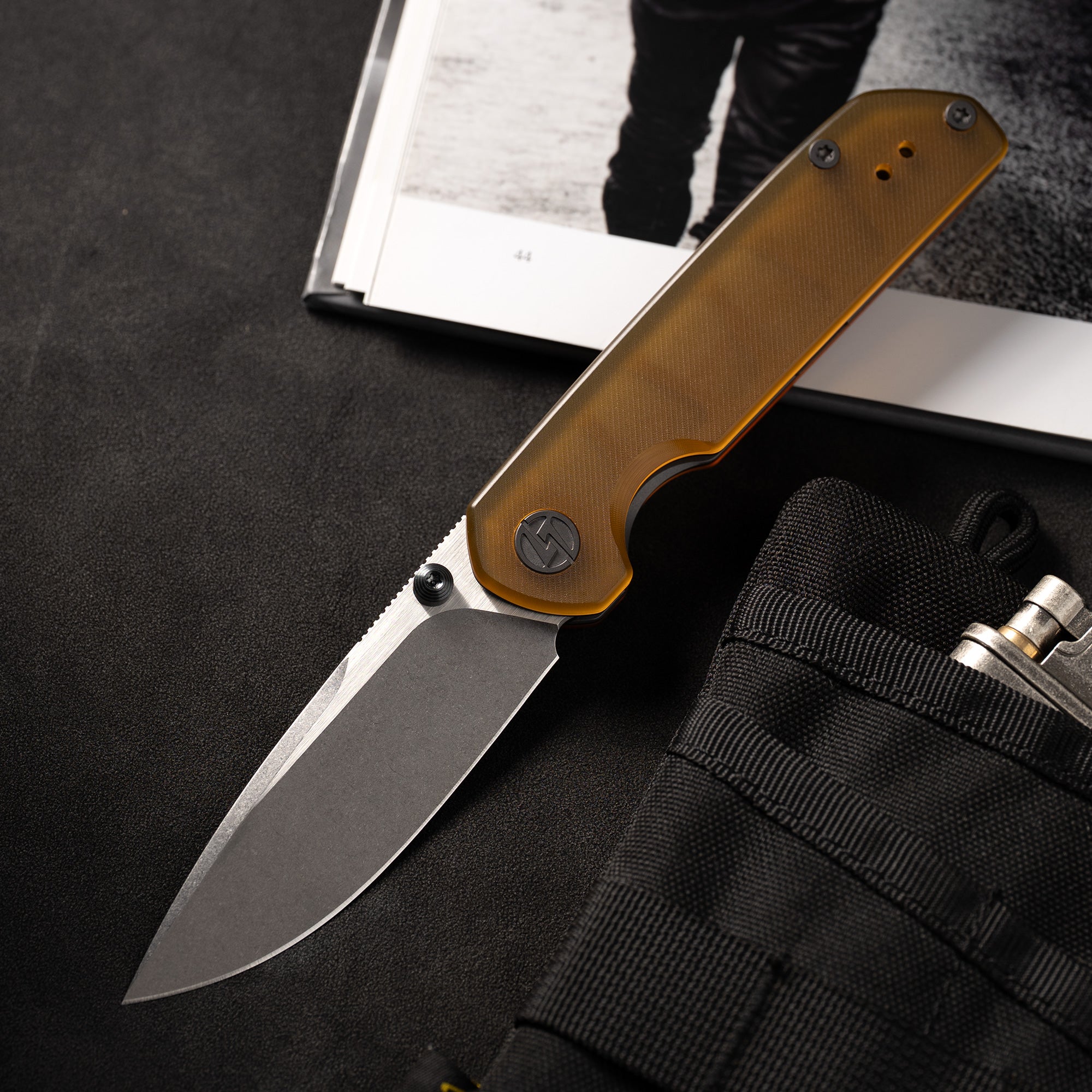 Lemon Shark G071（3.27"+10C15N+PEI Handle+Stonewash）-Liner Lock-Front Flipper-Olitans