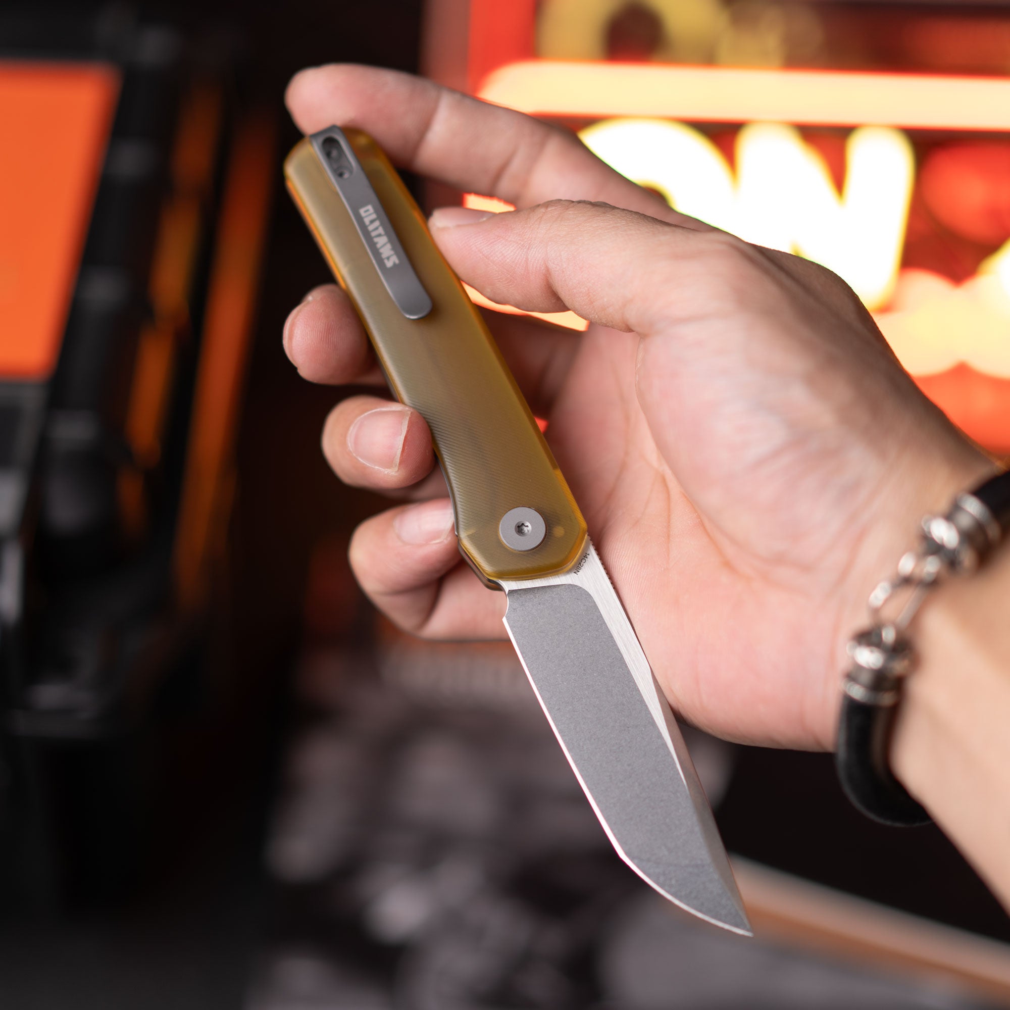 Stealth G047（3.07'' +14C28N +G10）Liner Lock-Front Flipper