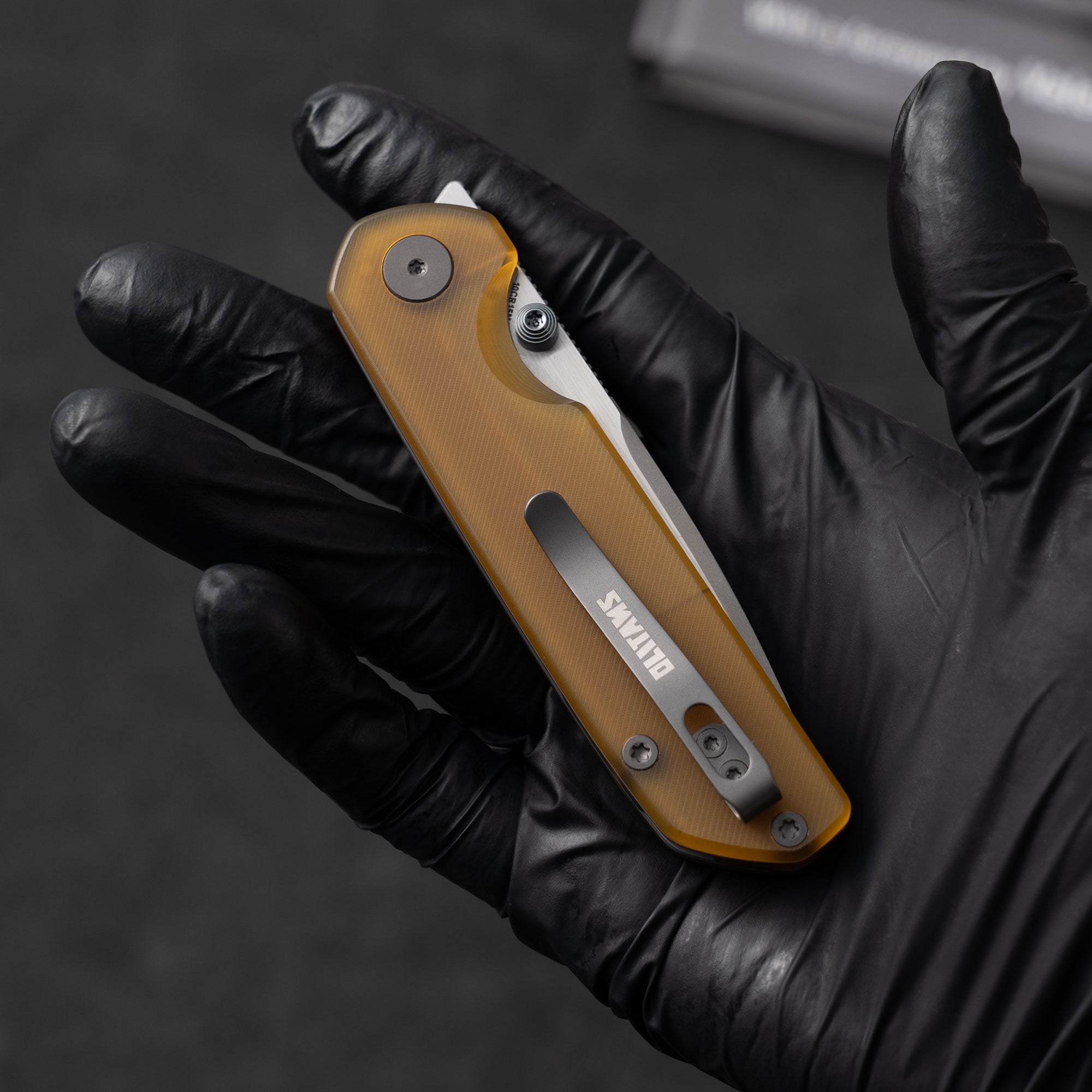 Lemon Shark G071（3.27"+10Cr15Mov+PEI Handle+Stonewash）-Front Flipper-Olitans