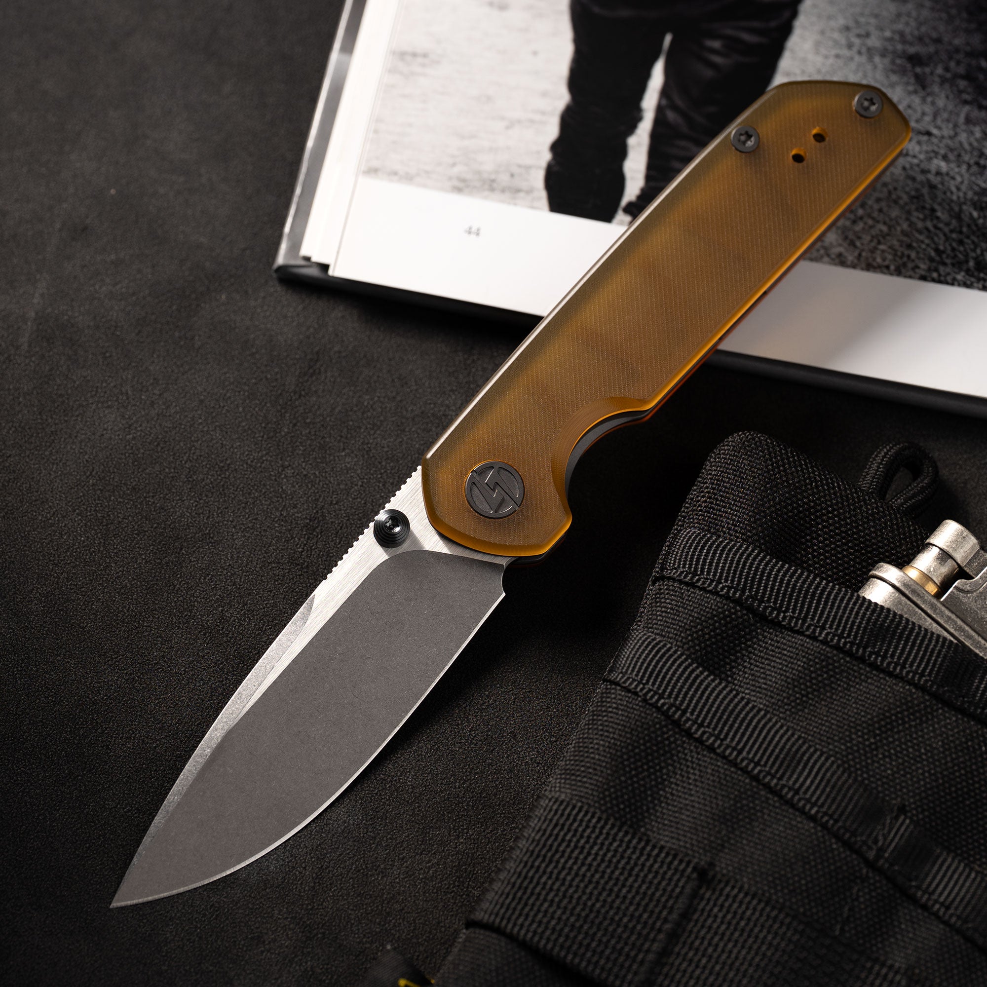 Lemon Shark G071（3.27"+10Cr15Mov+PEI Handle+Stonewash）-Front Flipper-Olitans