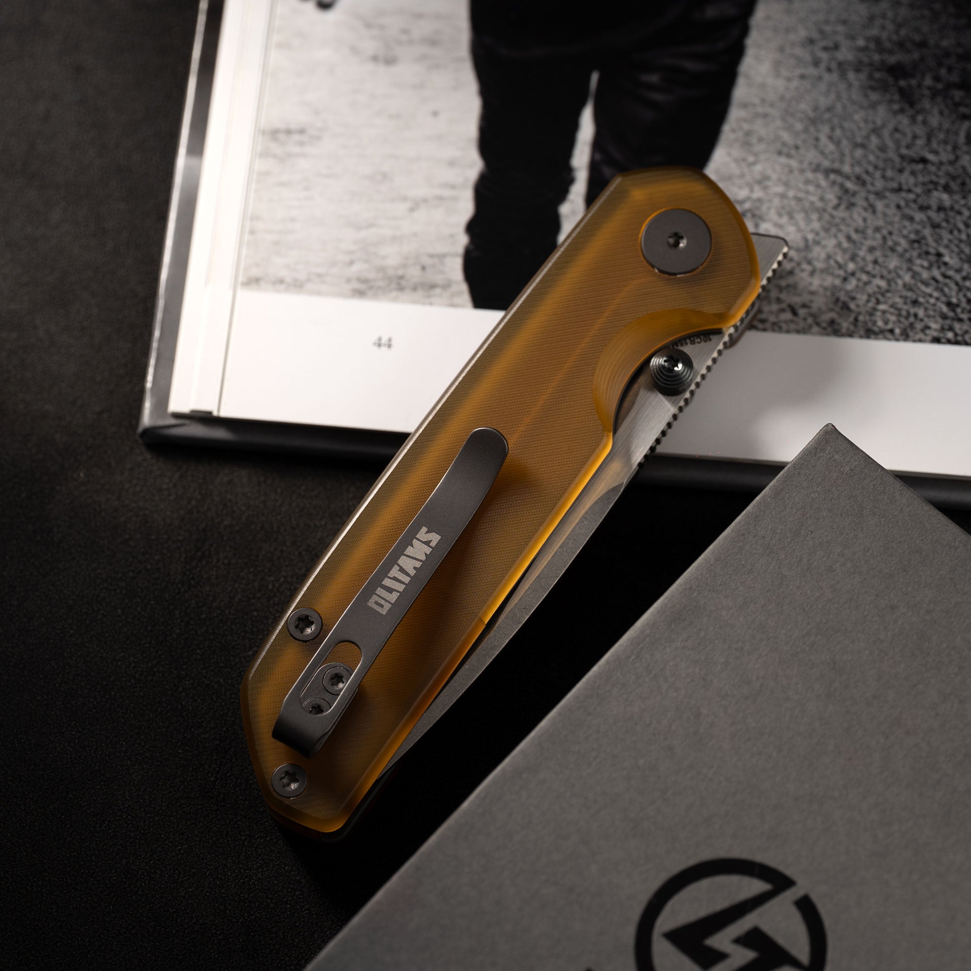 Lemon Shark G071（3.27"+10Cr15Mov+PEI Handle+Stonewash）-Front Flipper-Olitans