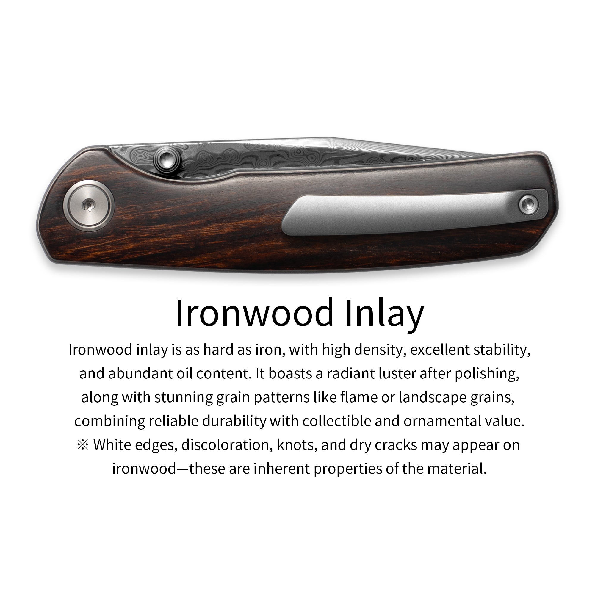 M070-DS Folding Knife(3.07''+Damascus+Wood)-Liner Lock-thumb stud-OLITANS