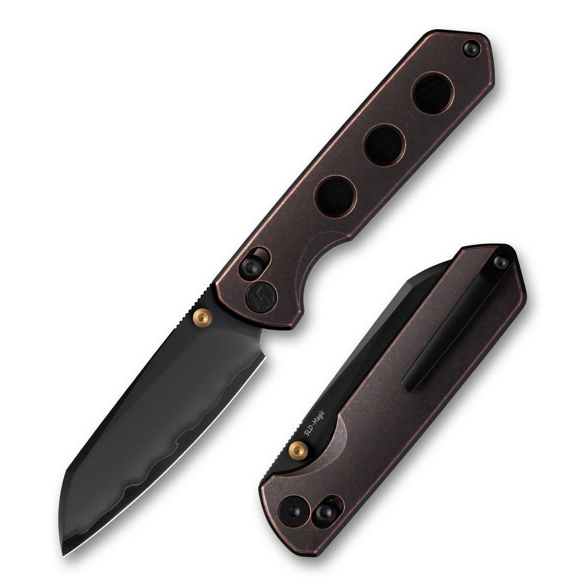 Imperial Penguin M060(3.35''+DLC-SLD Magic+Red Copper)-Axis lock-thumb stud