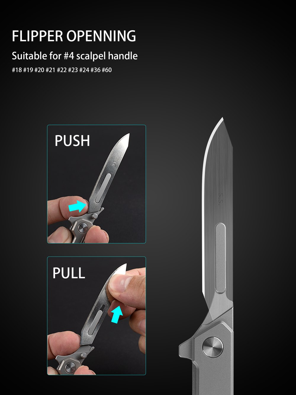 TC18 Carbon Fiber Pocket Folding Scalpel - Compact EDC Utility Knife With 20 Blades | Gentleman's Flipper Knife