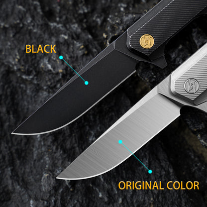 OLITANS T041 Pocket Knife, 2.6'' M390 Steel Blade Titanium handle, Small EDC Knife with Pocket Clip for Men Women, 1.8 oz