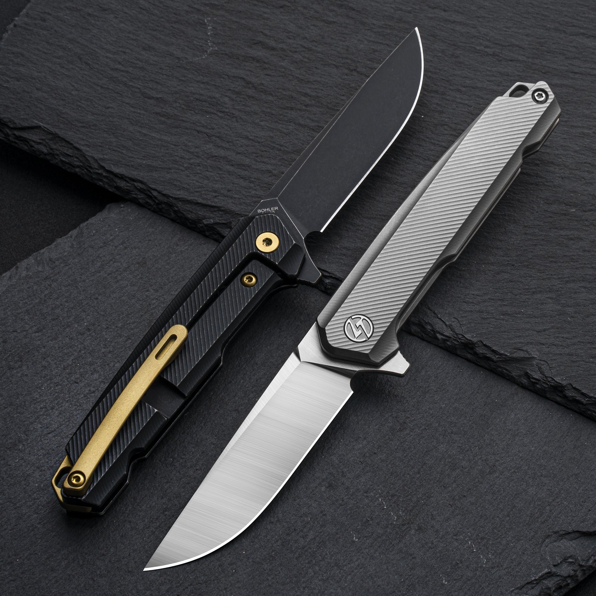OLITANS T041 Pocket Knife, 2.6'' M390 Steel Blade Titanium handle, Sma