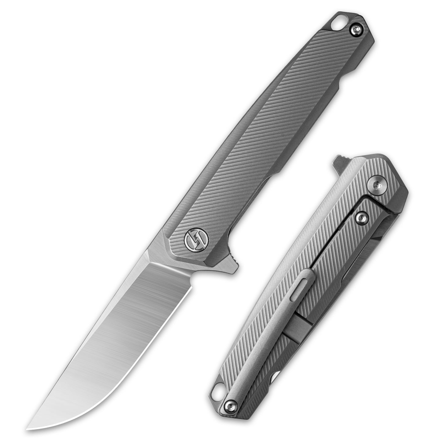 OLITANS T041 Pocket Knife, 2.6'' M390 Steel Blade Titanium handle, Small EDC Knife with Pocket Clip for Men Women, 1.8 oz