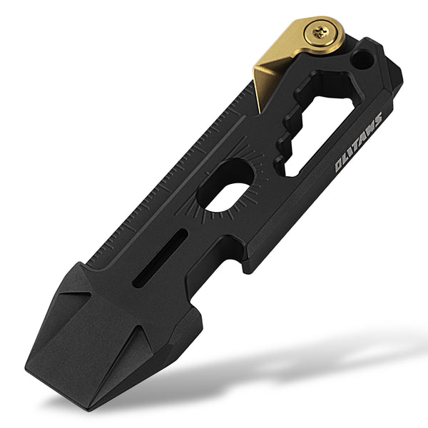 T042 Cyber Bison EDC Pry Bar Titanium Alloy Multitool(Black Coating)