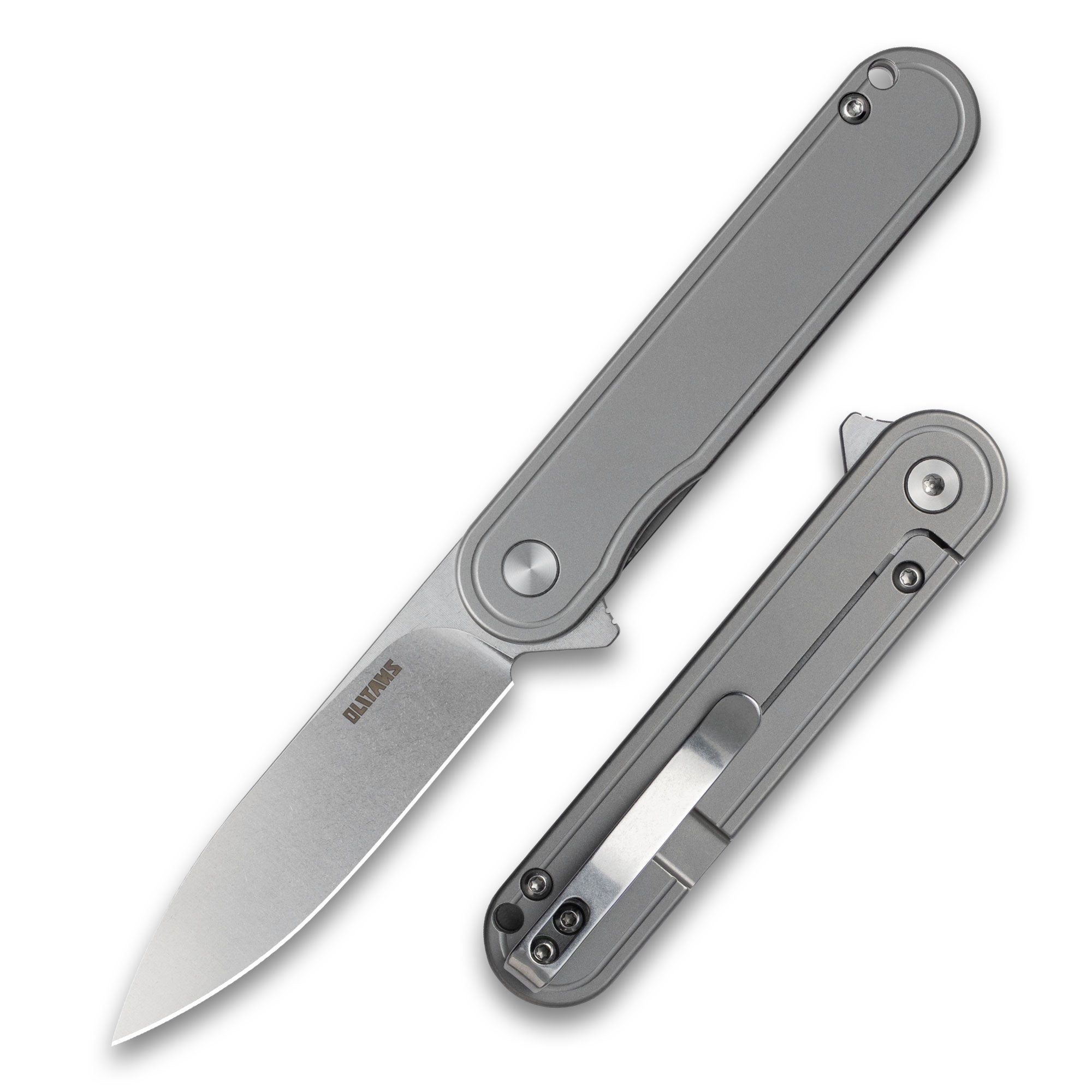 Rocket T025 Pocket Knife（2.76''+D2 Blade+Titanium）Frame Lock-Flipper