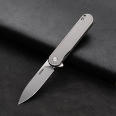 Rocket T025 Pocket Knife（2.76''+D2 Blade+Titanium）Frame Lock-Flipper
